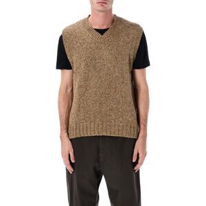 HOWLIN ' Men's Knitted V-Neck Sweater Vest Men Beige Sweaters & Cardigans